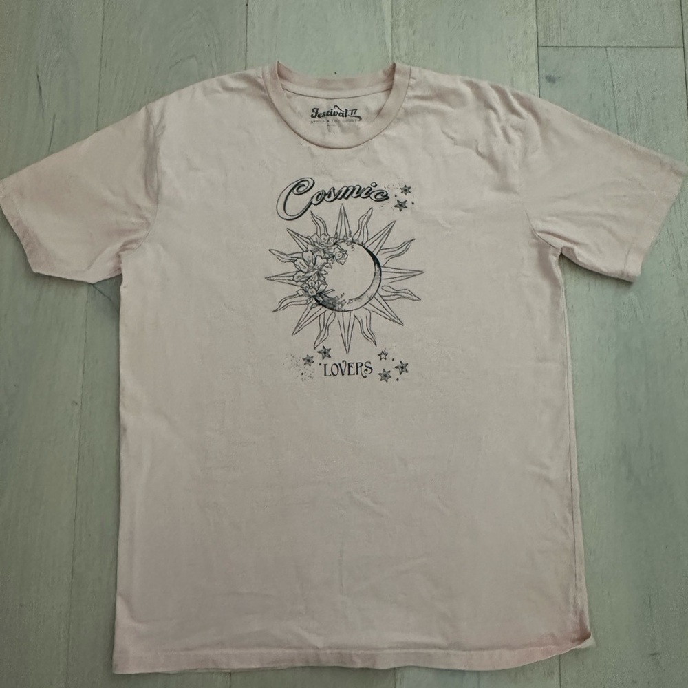 PINK Festival '17 Spell Cosmic Lovers pink tee RARE LIMITED RELEASE  Sz L